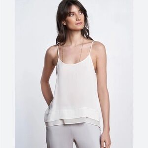 ☀️Krisa Revolve Ivory Ruffle Cami Tank Top Size XSmall Flowy NWT